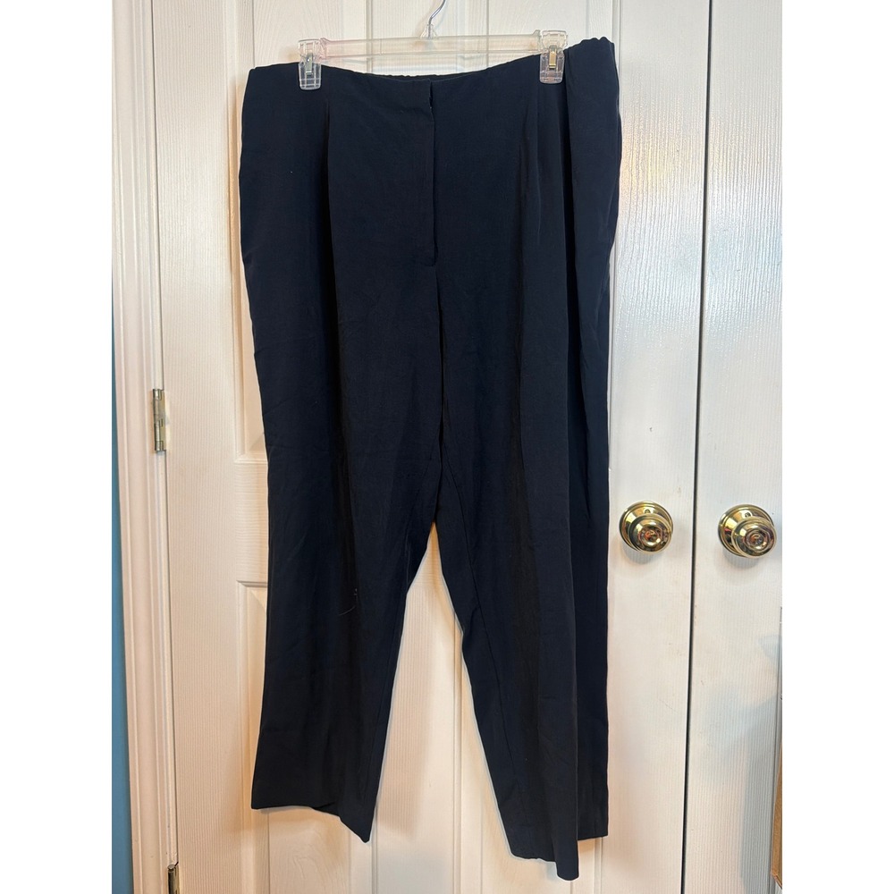 Focus 2000 Woman Petite Navy Blue Dress Pants‎ Size 22WP Straight Leg